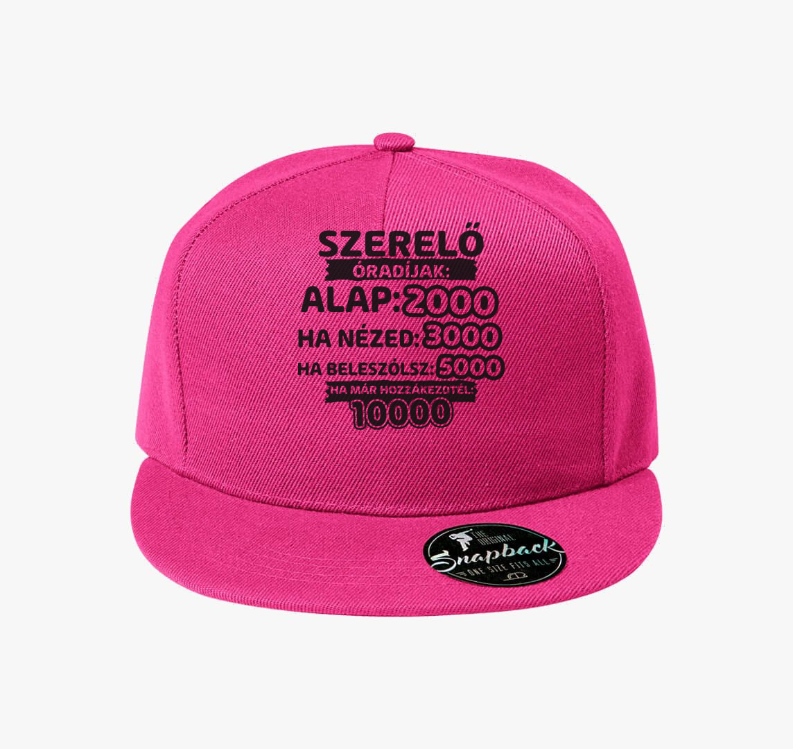 Szerelő óradíjak munka baseball sapka — Bíborszín