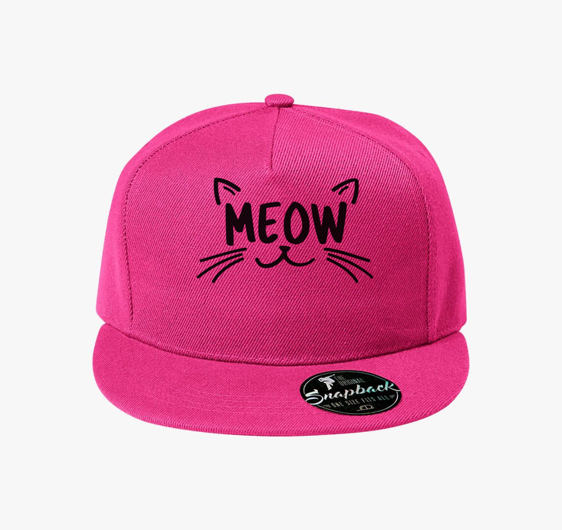 Meow cica baseball sapka — Bíborszín
