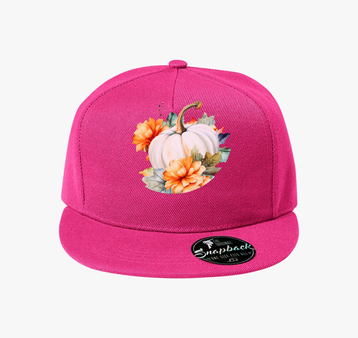 Floral white pumpkin baseball sapka — Bíborszín