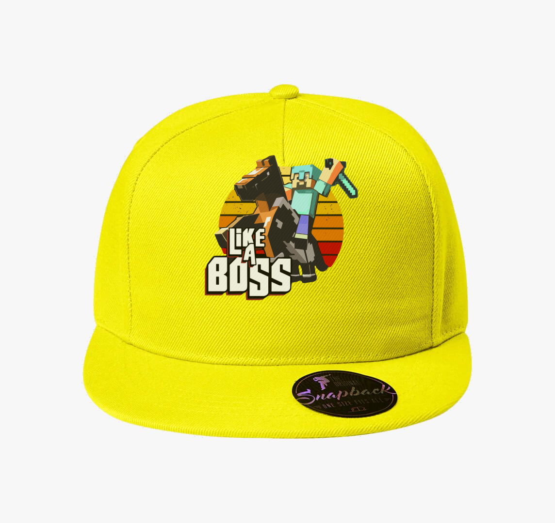 Minecraft Like a boss baseball sapka — Citrom