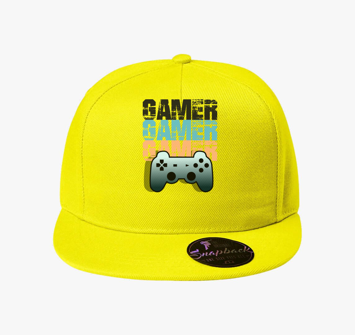 Gamer mintás baseball sapka — Citrom
