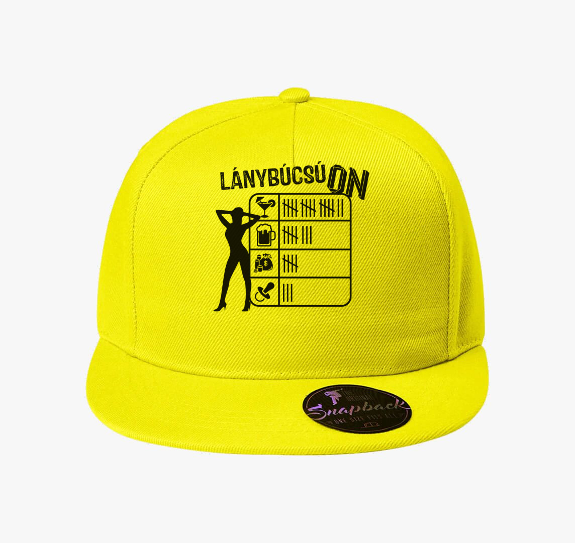 Lánybúcsú ON táblás baseball sapka — Citrom