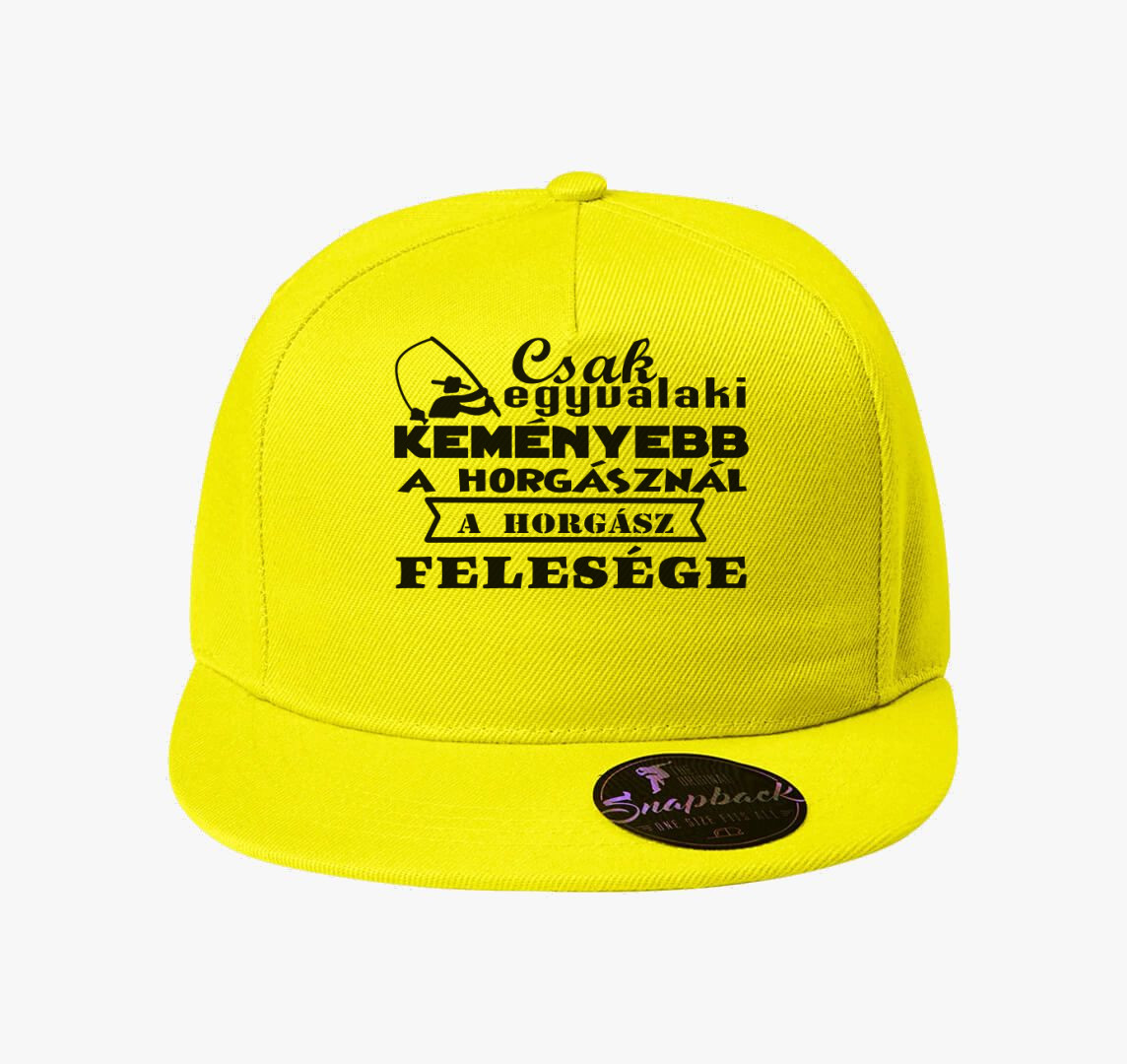 Csak egyvalaki keményebb a horgásznál baseball sapka — Citrom