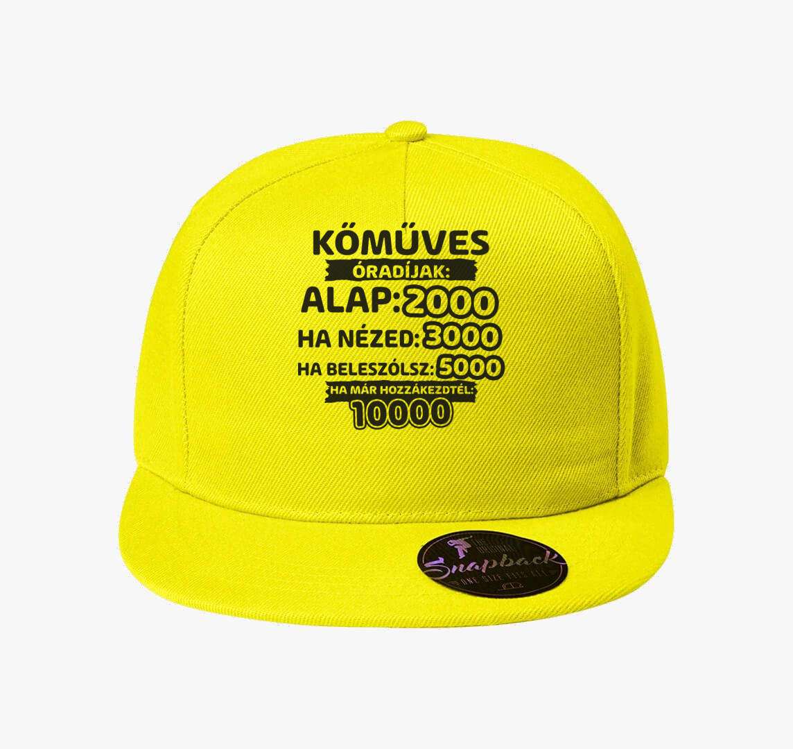 Kőműves óradíjak munka baseball sapka — Citrom