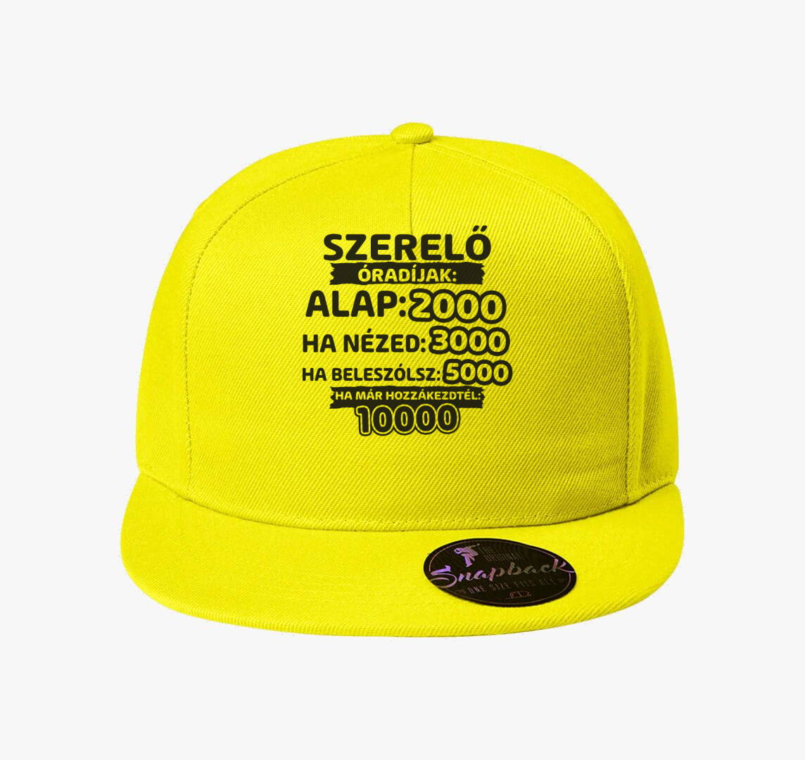 Szerelő óradíjak munka baseball sapka — Citrom