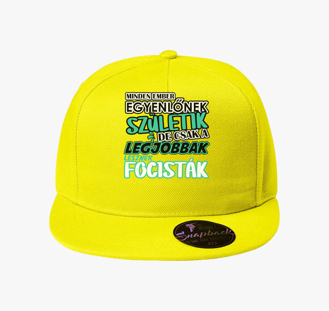 Egyenlőnek születik focis baseball sapka — Citrom