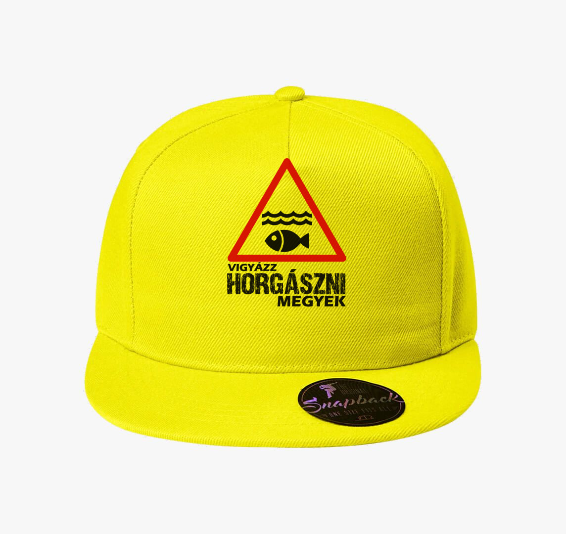 Vigyázz horgászni megyek baseball sapka — Citrom