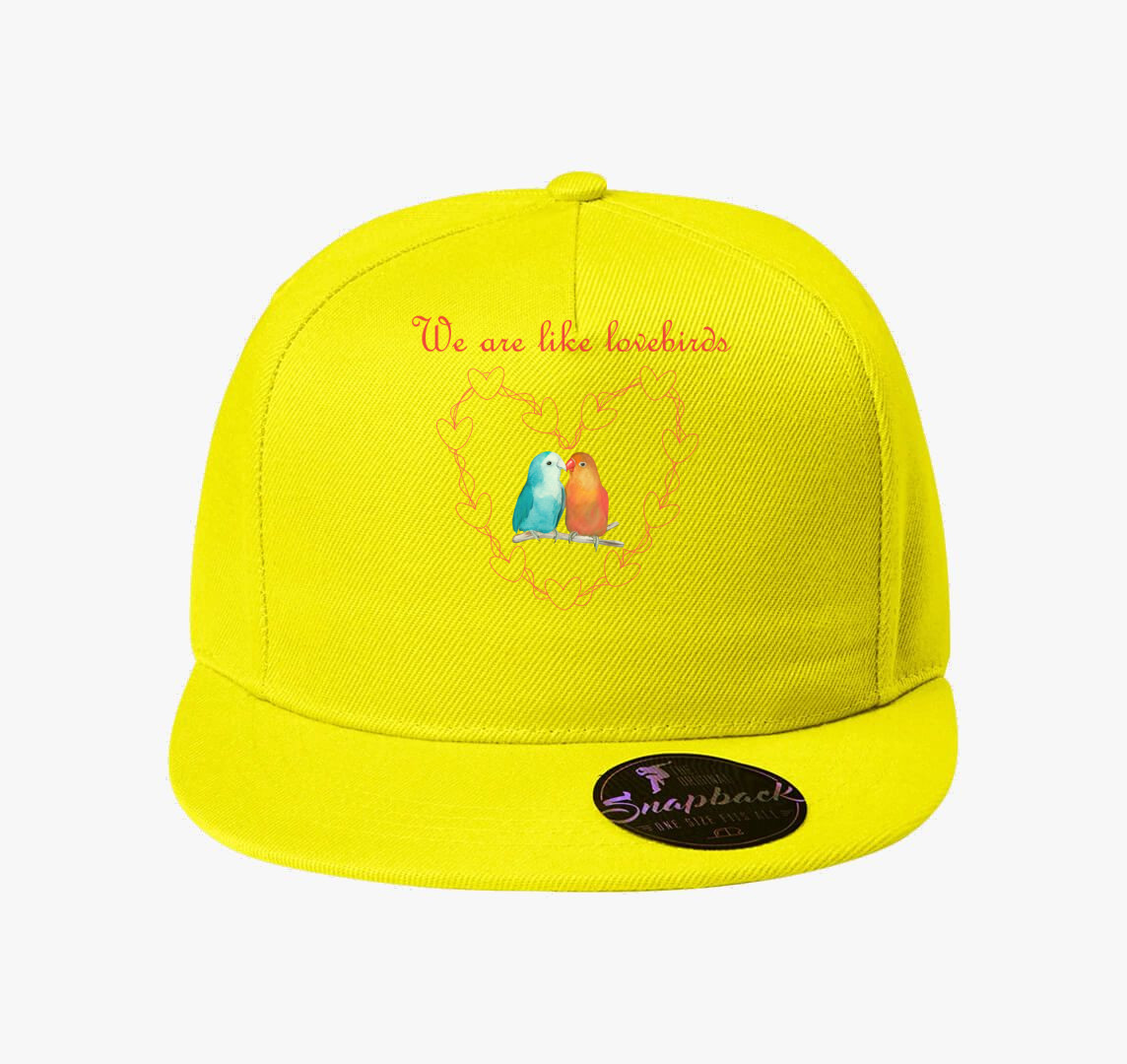 We are like lovebirds (piros) baseball sapka — Citrom