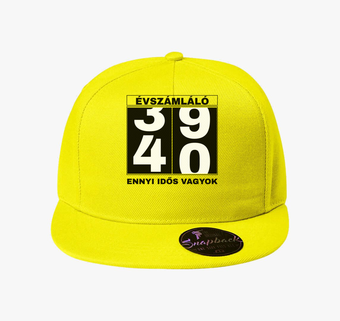 Évszámláló 40 éves szülinapi póló — Citrom