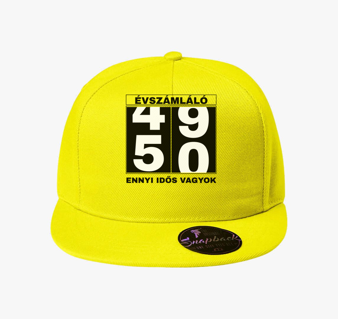 Évszámláló 50 éves szülinapi baseball sapka — Citrom