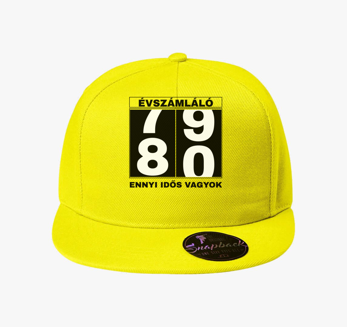 Évszámláló 80 éves szülinapi póló — Citrom