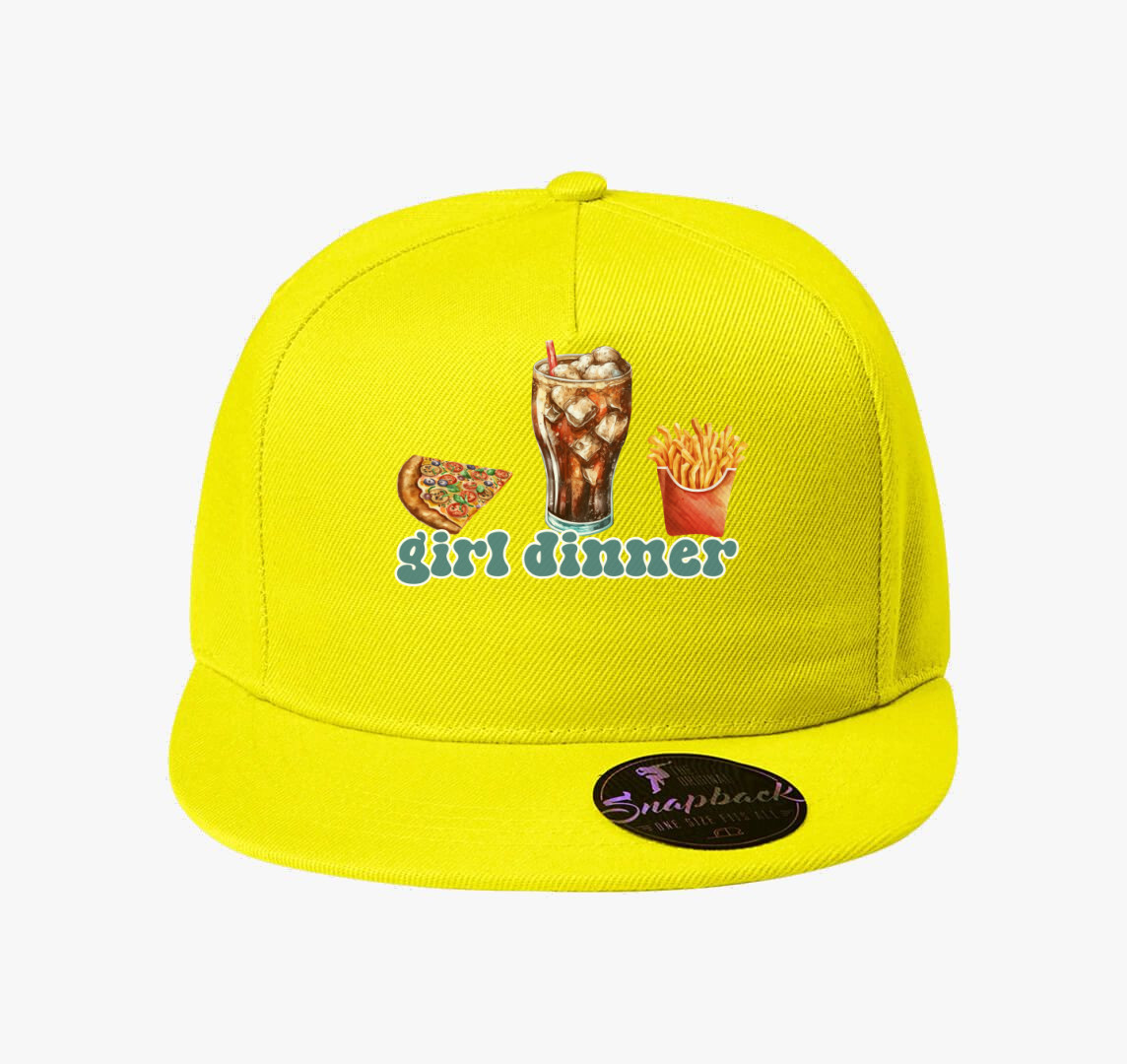 Girl dinner fastfood baseball sapka — Citrom