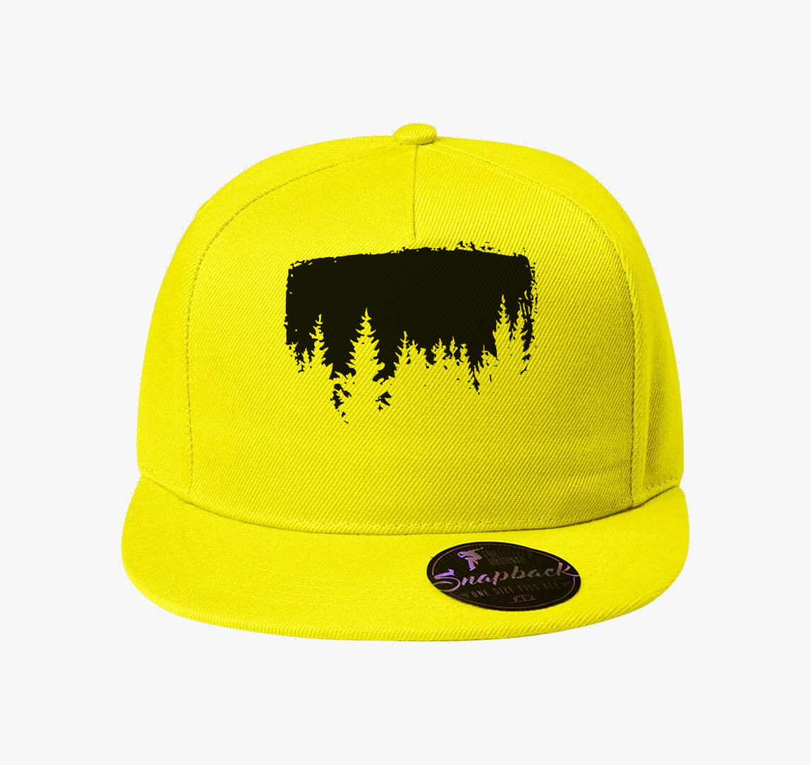 Erdő sziluett baseball sapka — Citrom