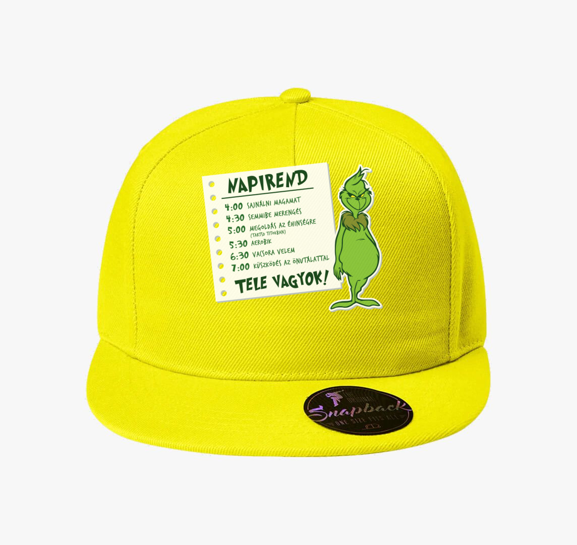 Grincs napirend baseball sapka — Citrom