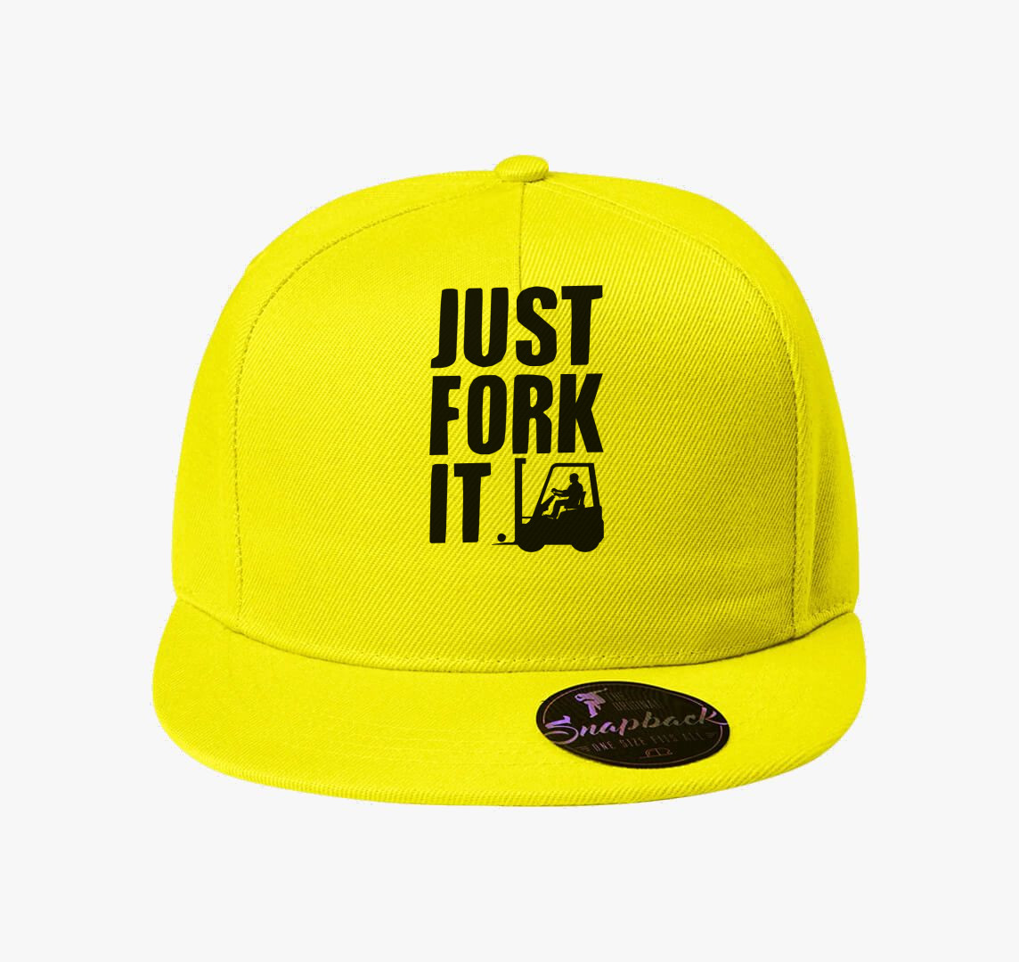 JUST FORK IT - Targoncás baseball sapka — Citrom
