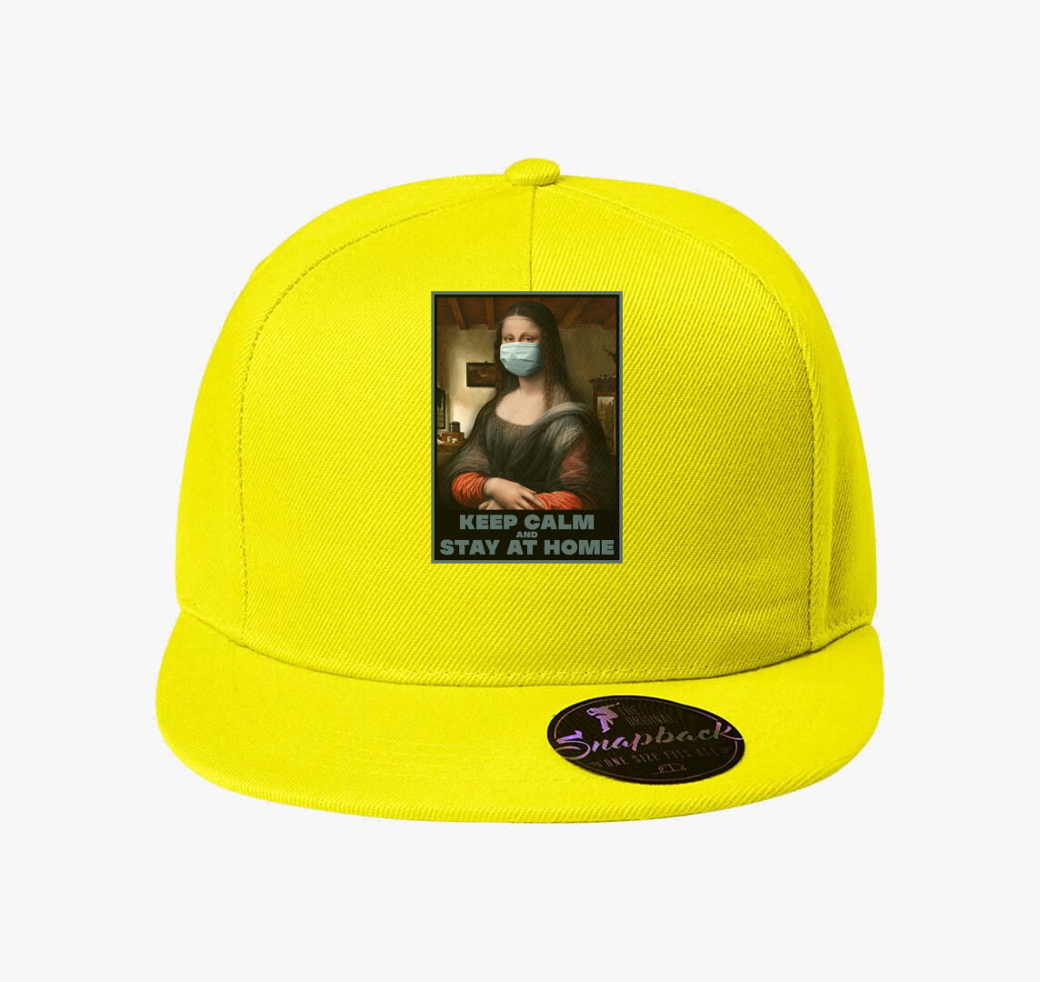 Maszkos Mona Lisa baseball sapka — Citrom