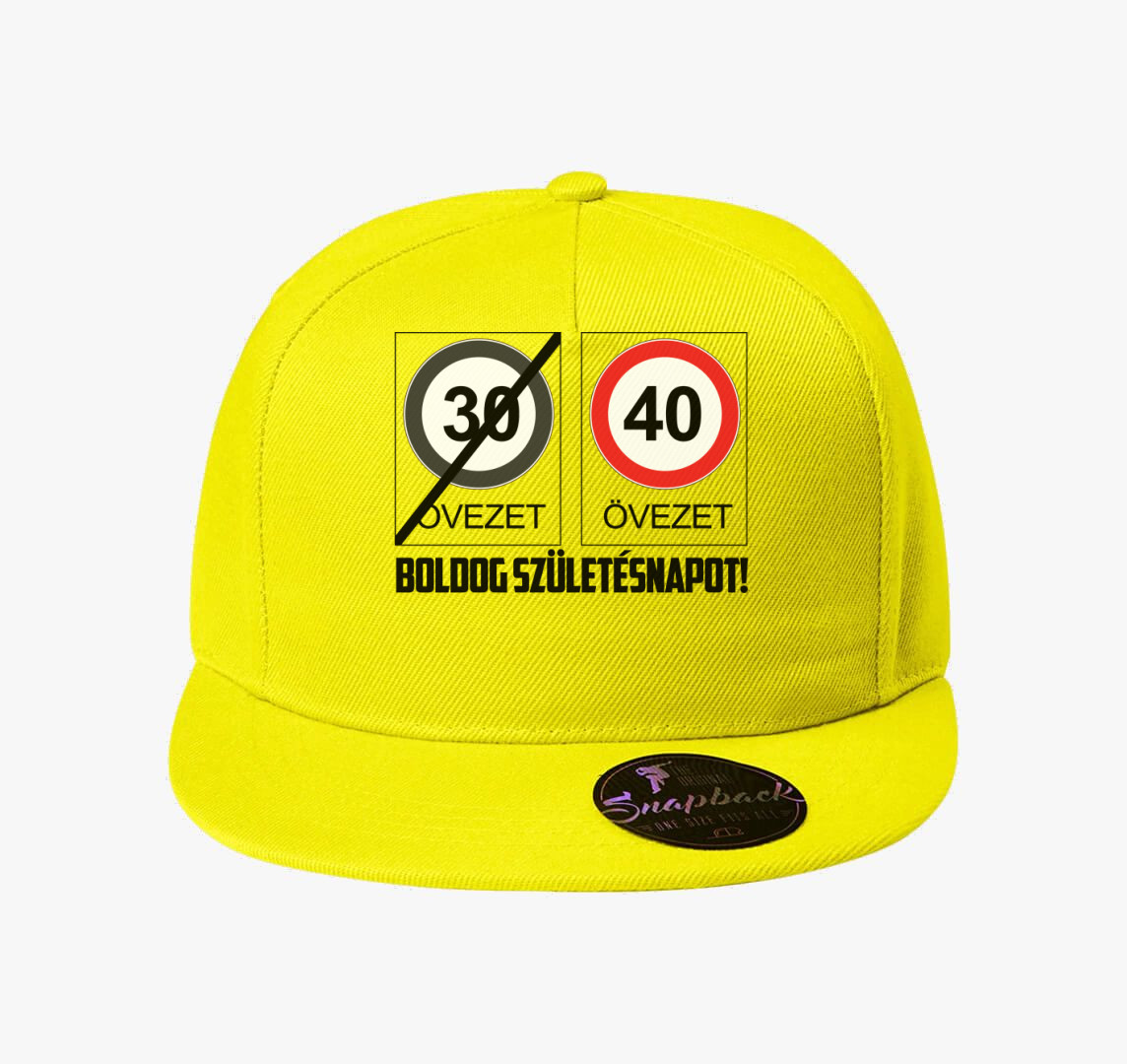 Születésnapi övezet baseball sapka — Citrom