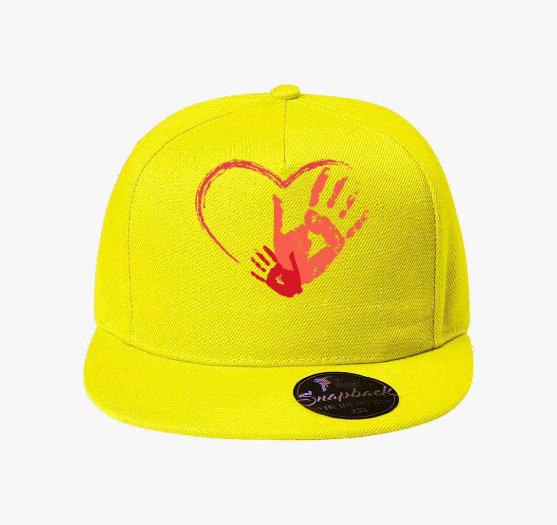 Kézlenyomatos kismama baseball sapka — Citrom