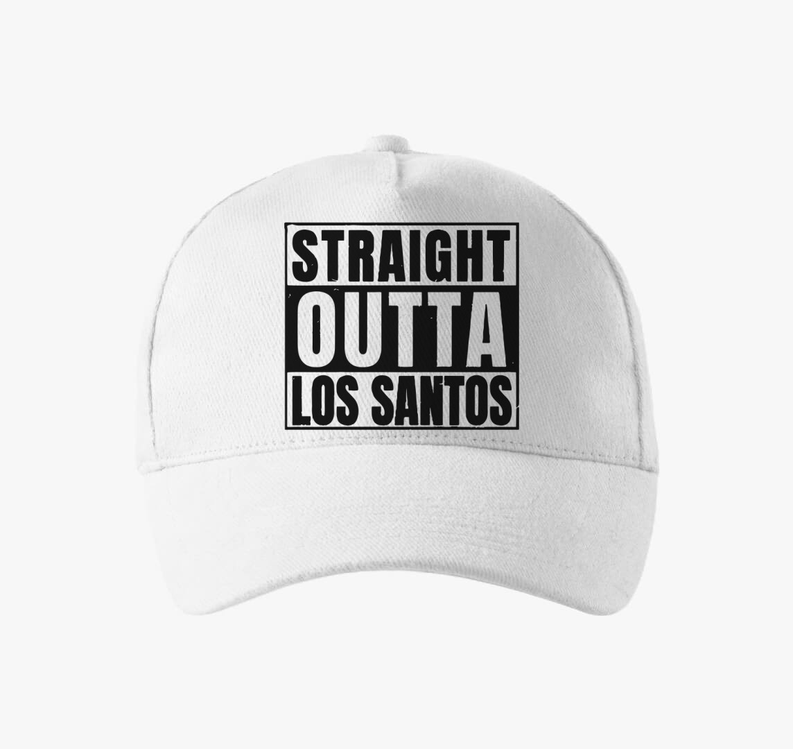 GTA Straight outta los santos baseball sapka — Fehér