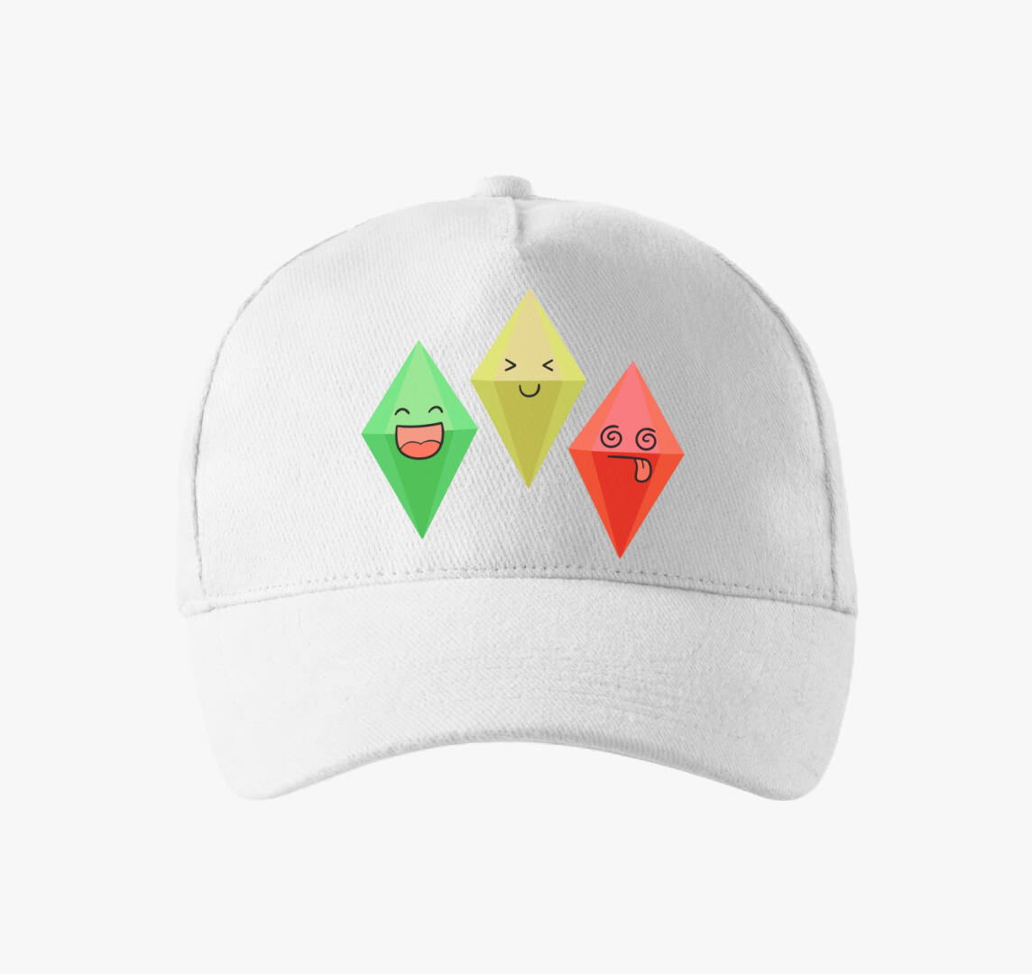 Sims plumbobs baseball sapka — Fehér