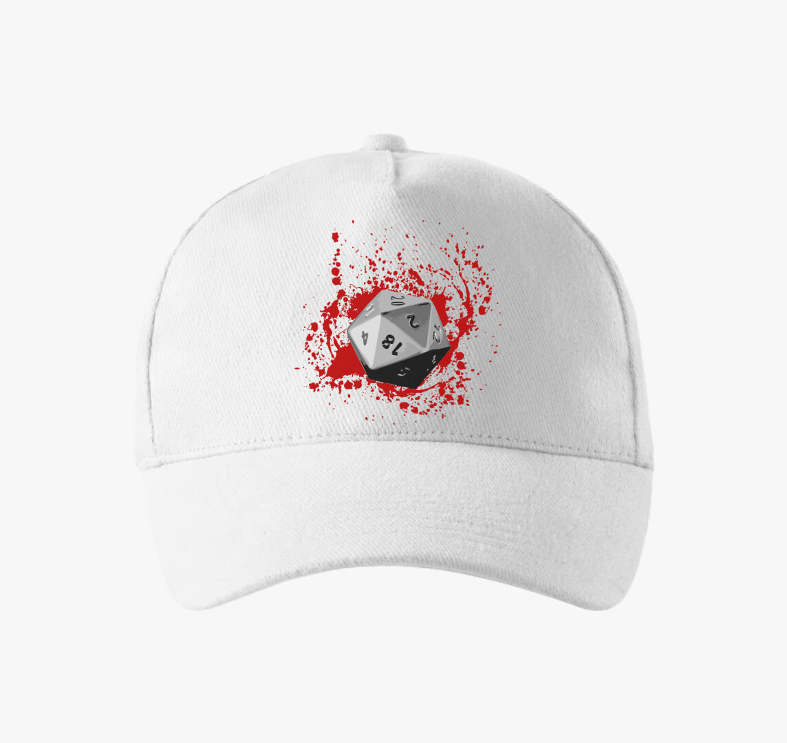 Sok oldalú dobókocka baseball sapka — Fehér