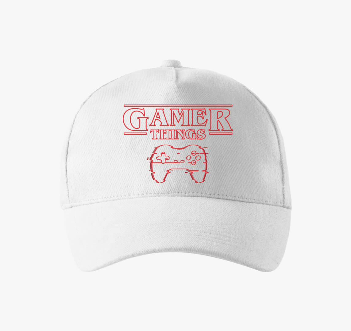 Gamer Things baseball sapka — Fehér