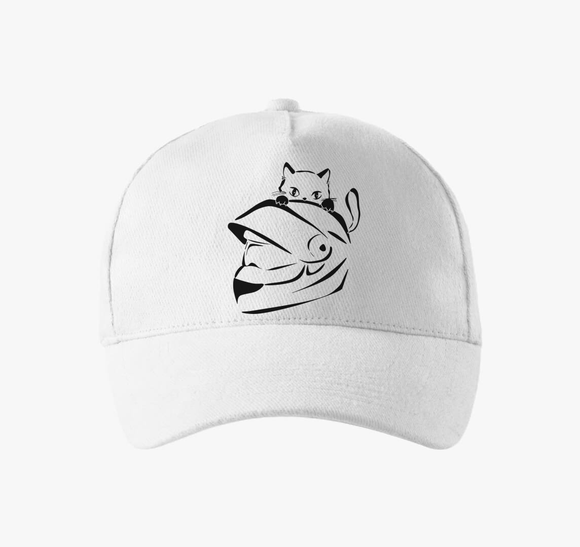 Bukósisak cica baseball sapka — Fehér