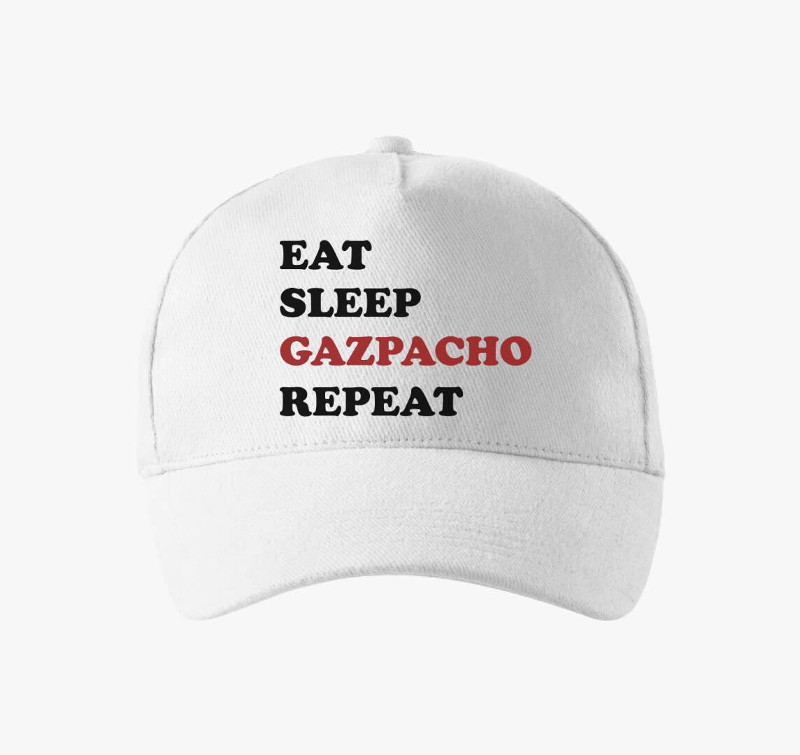 Eat Sleep Gazpacho baseball sapka — Fehér