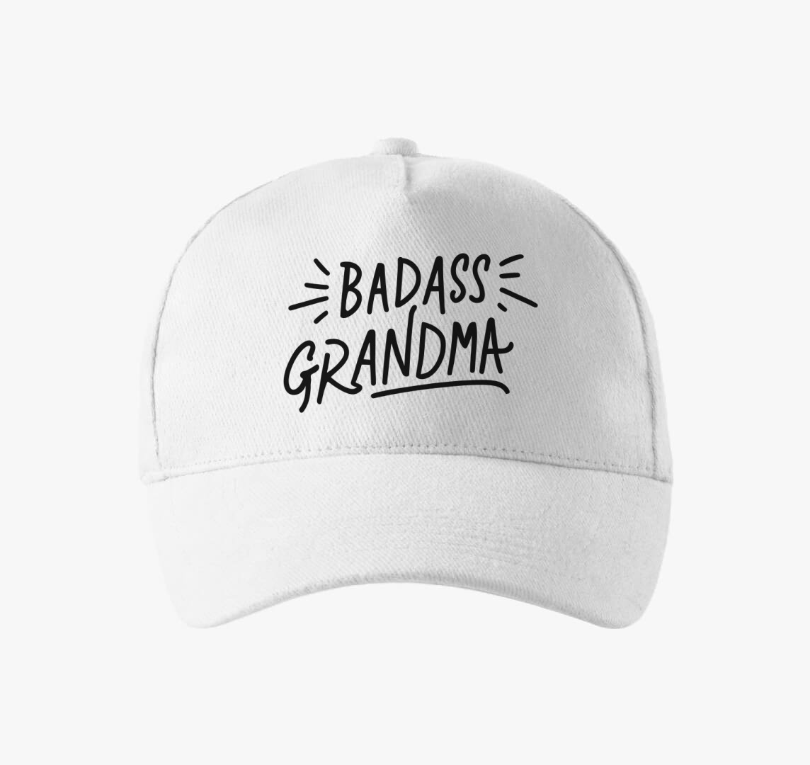 Badass Grandma baseball sapka — Fehér