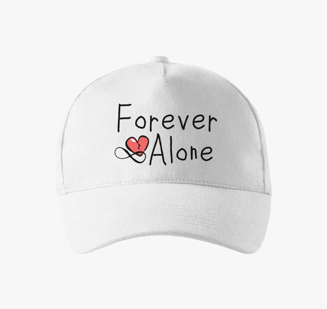 Forever Alone baseball sapka — Fehér