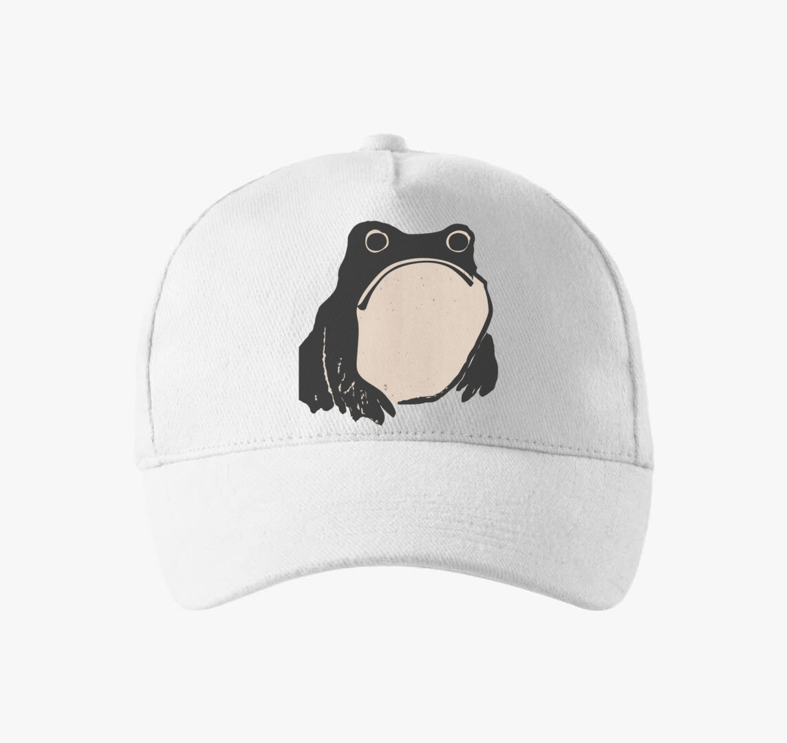 Sad frog vintage baseball sapka — Fehér