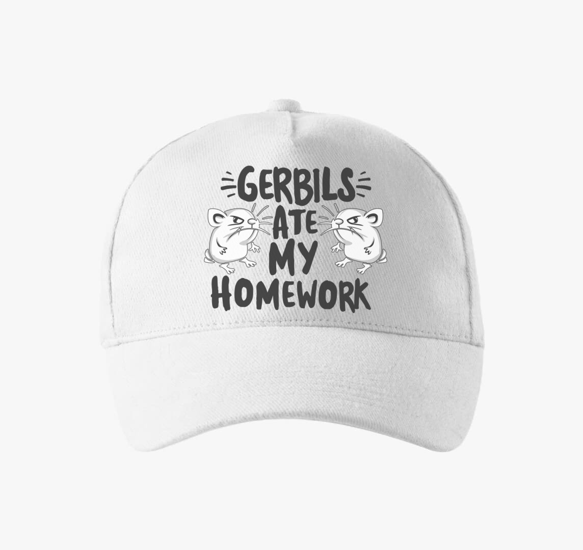 Gerbils ate homework baseball sapka — Fehér