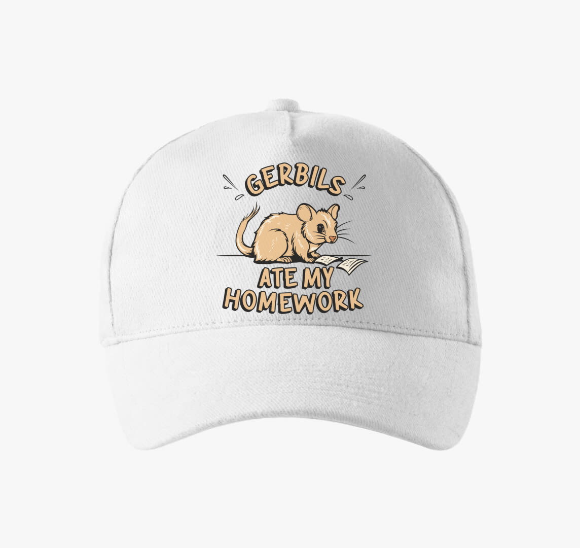Gerbil homework baseball sapka — Fehér
