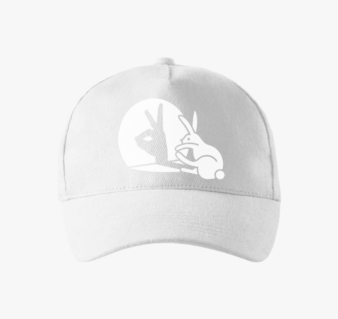 Nyúl vicces baseball sapka — Fehér