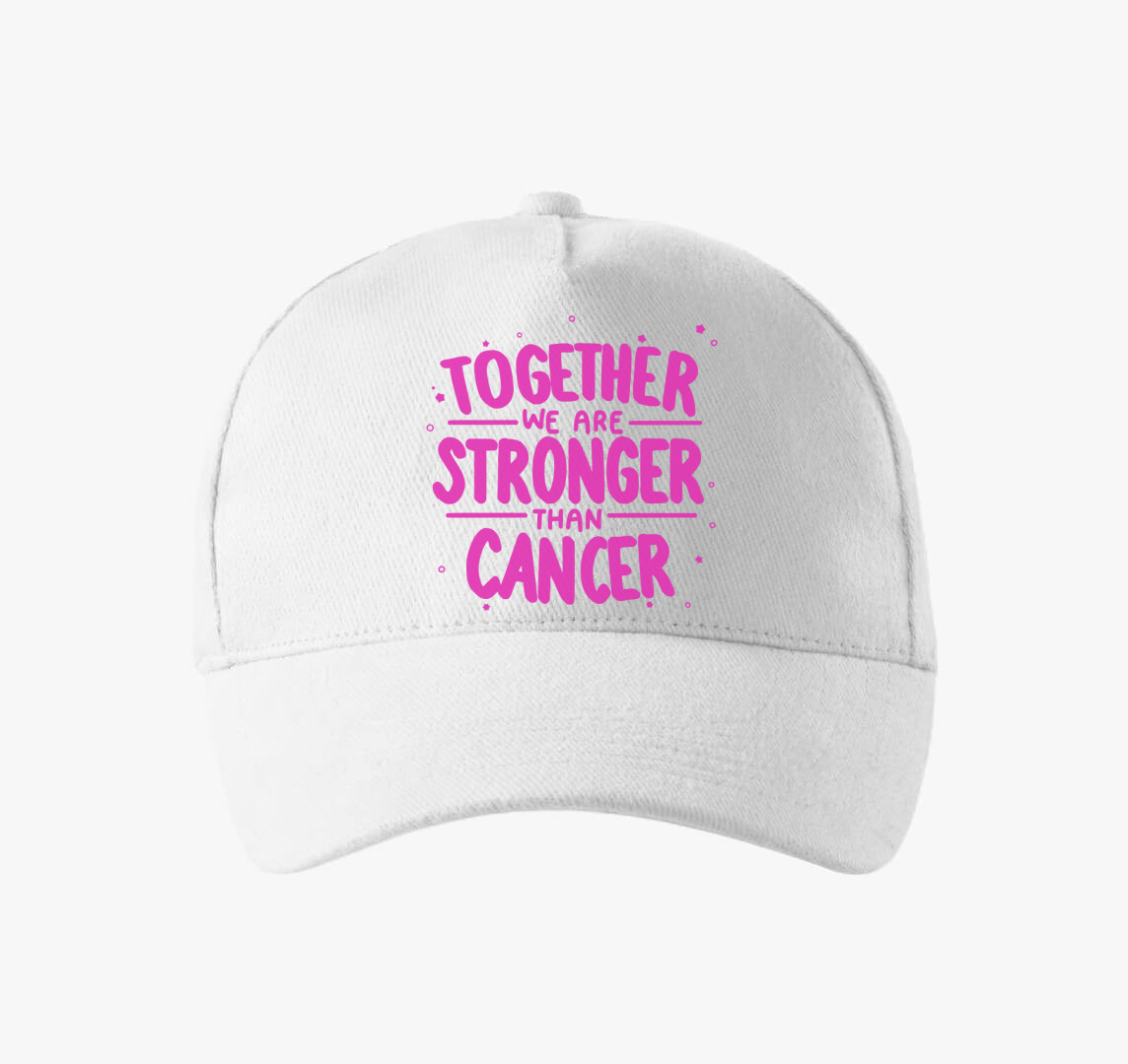 Cancer pink baseball sapka — Fehér