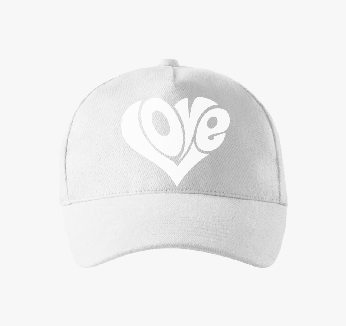 Love szerelem baseball sapka — Fehér
