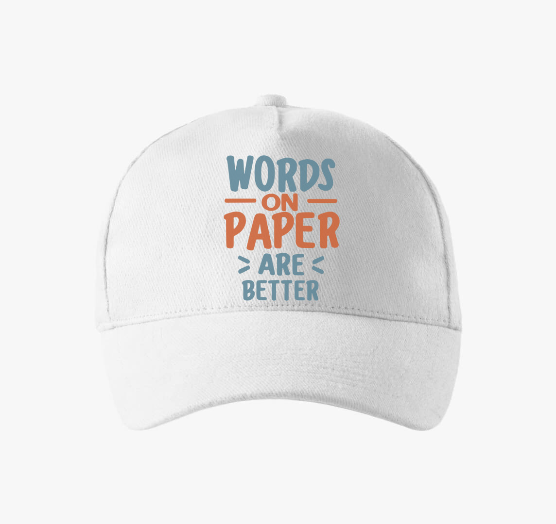 Paper books baseball sapka — Fehér
