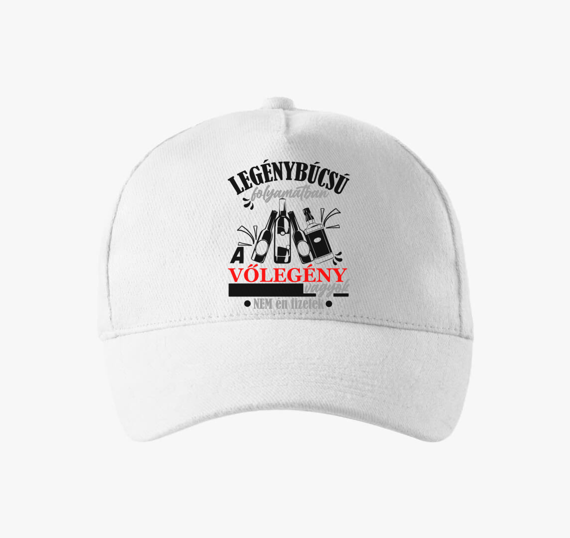 Legénybúcsús Vőlegény baseball sapka — Fehér