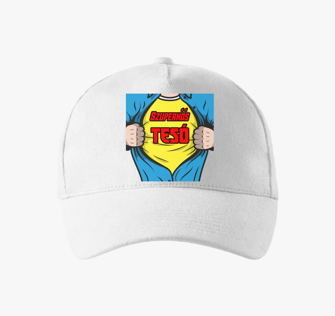 Szuperhős Tesó baseball sapka — Fehér