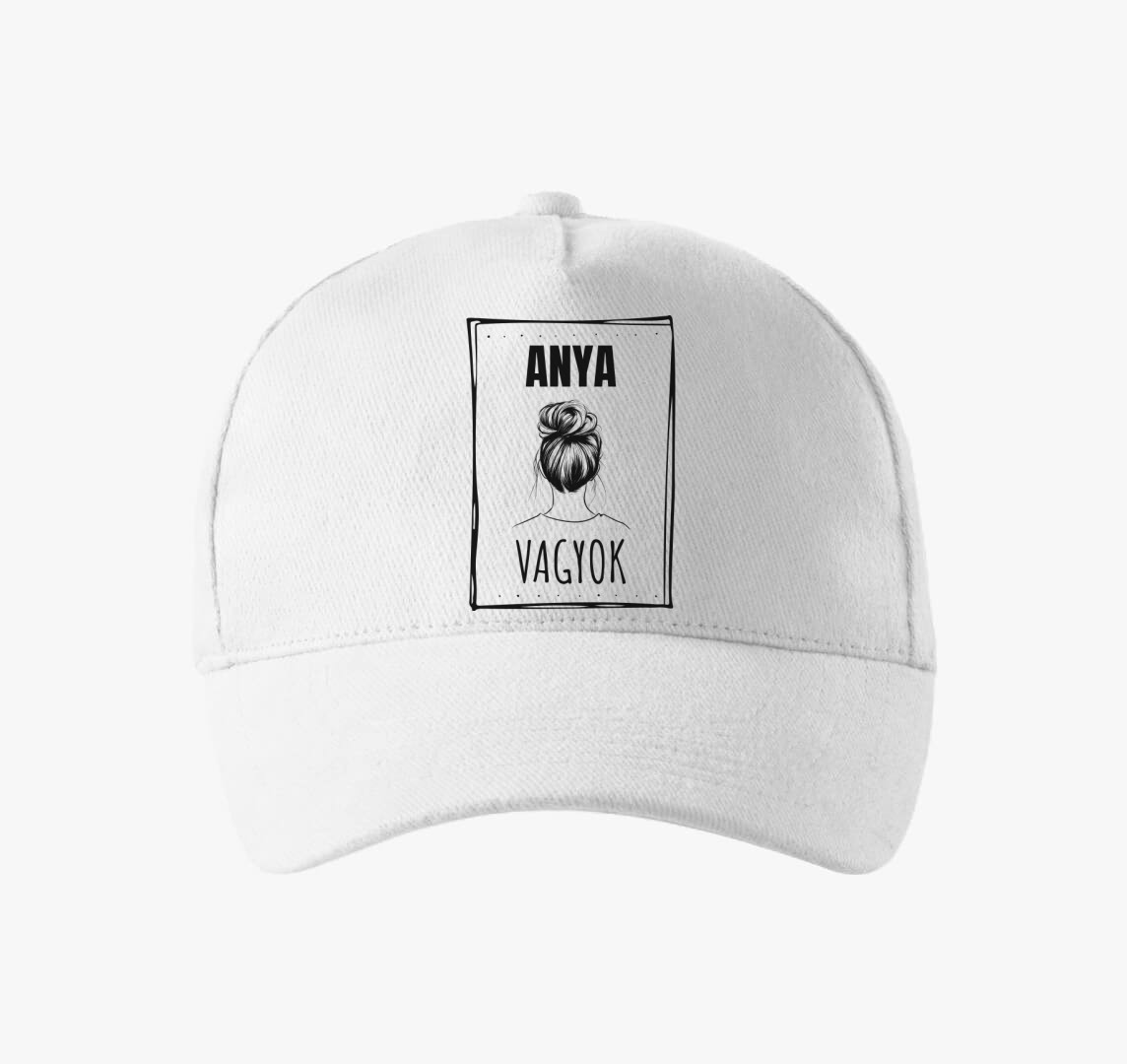 Anya vagyok hajas baseball sapka — Fehér