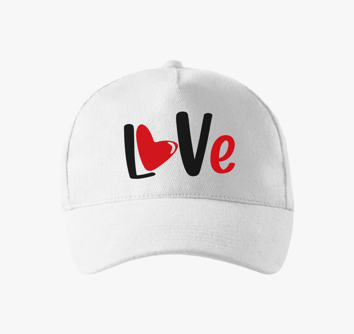 Love felirat baseball sapka — Fehér