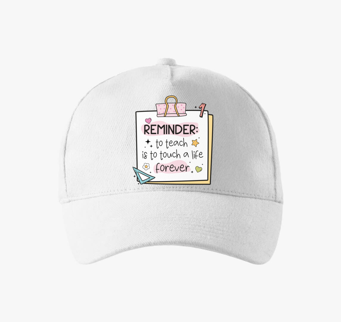Teacher reminder forever baseball sapka — Fehér