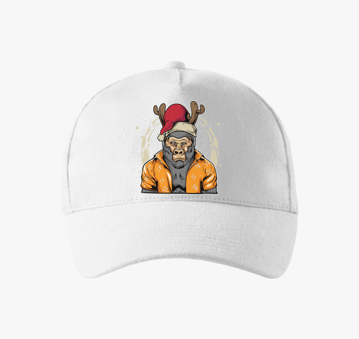 Karácsonyi Gorilla baseball sapka — Fehér