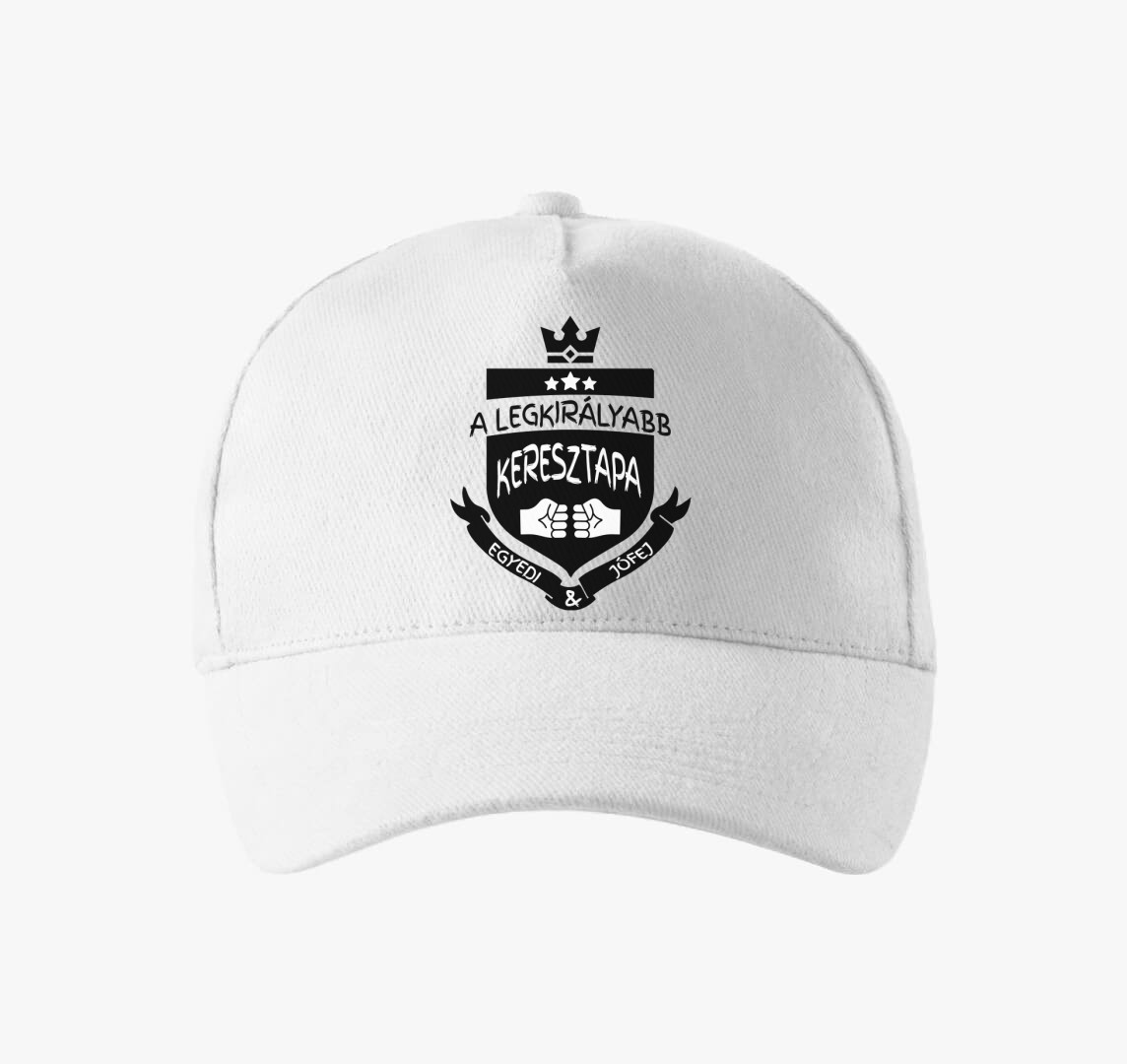 Legkirályabb keresztapa baseball sapka — Fehér
