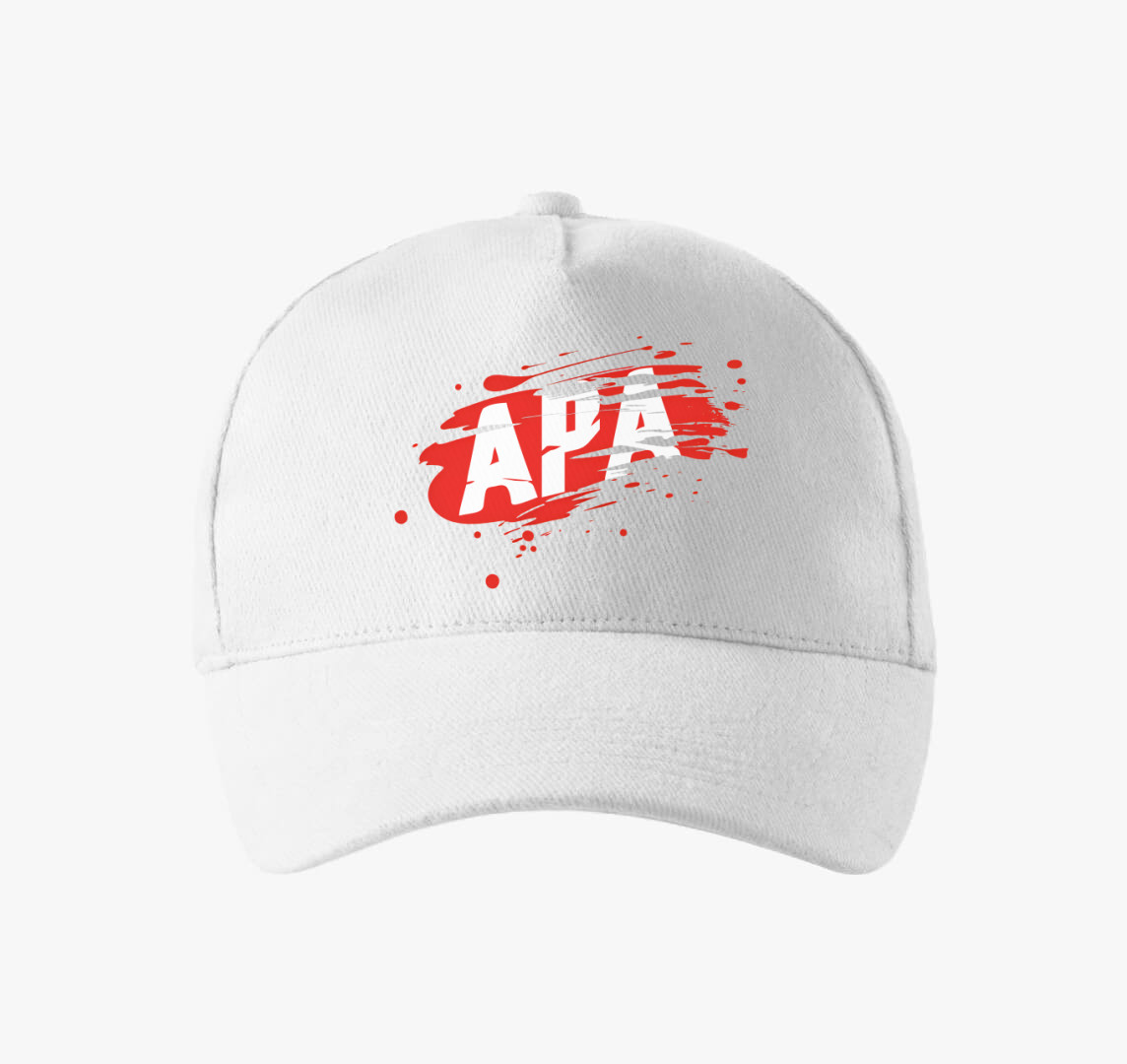 Apa festékes baseball sapka — Fehér