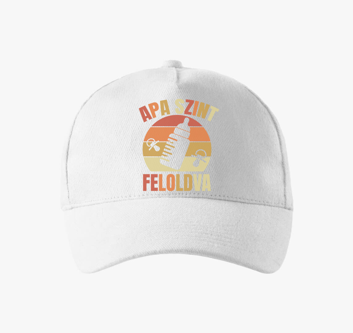 Apa szint feloldva baseball sapka — Fehér