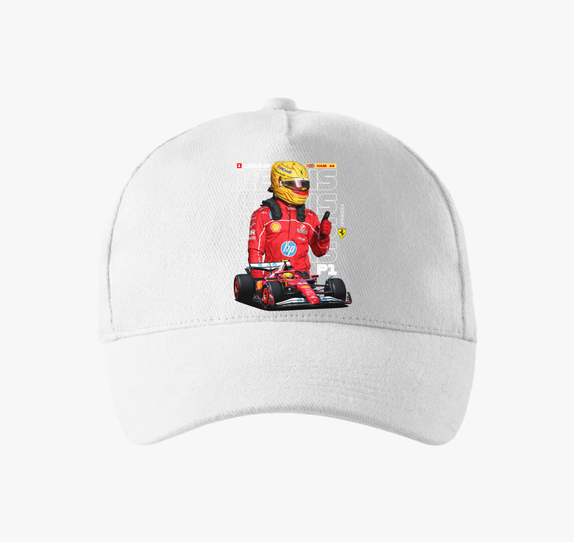 Lewis Hamilton Ferrari Fotó baseball sapka — Fehér