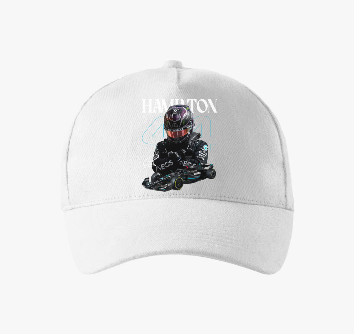 Lewis Hamilton Mercedes baseball sapka — Fehér