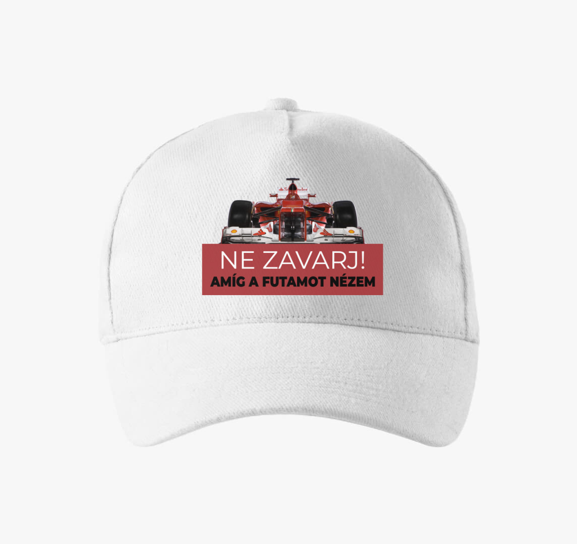 Futamot nézek ne zavarj baseball sapka — Fehér