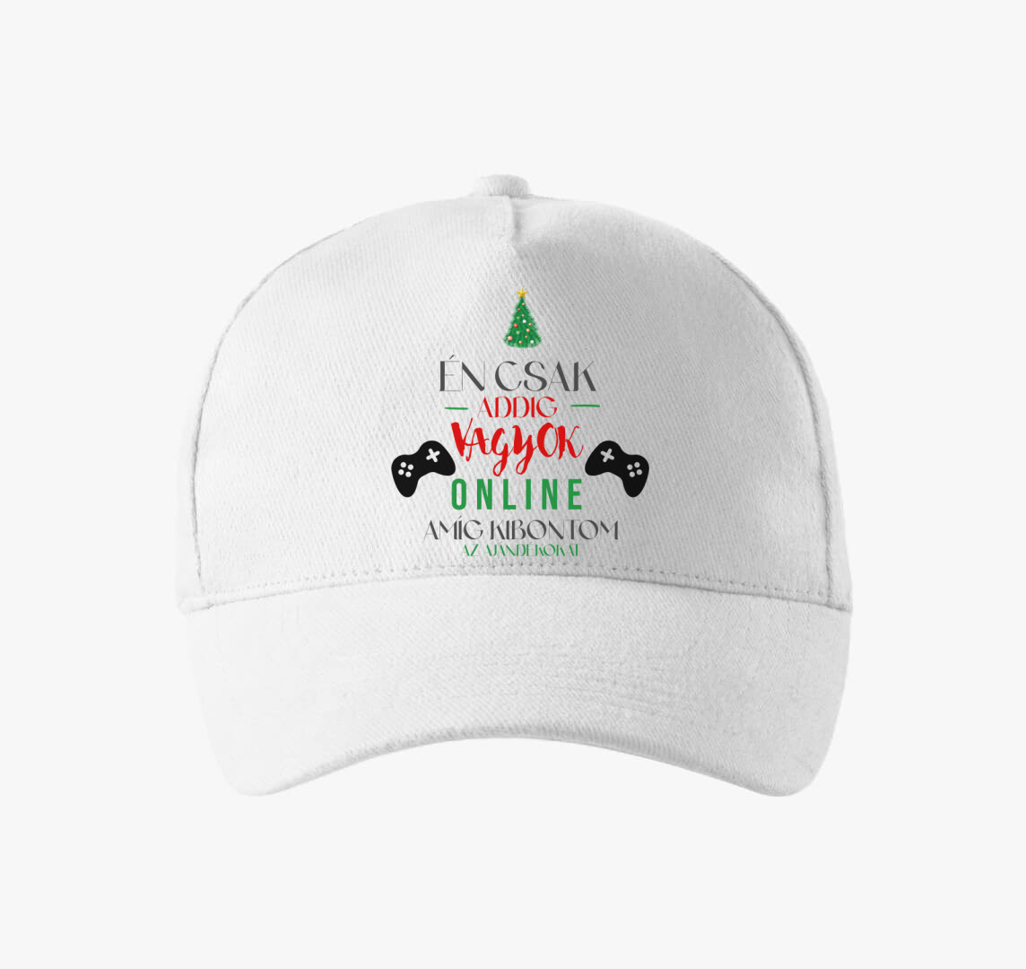 Én csak addig vagyok online baseball sapka — Fehér